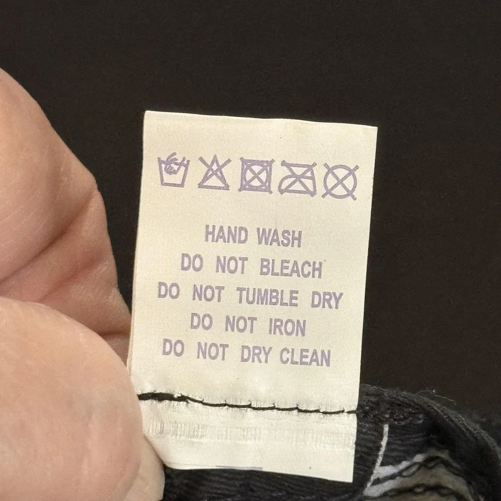 Snowflake Knit Hat Fedora Fitted Unisex Large Black White Winter Fair Isle - Picture 9 of 13